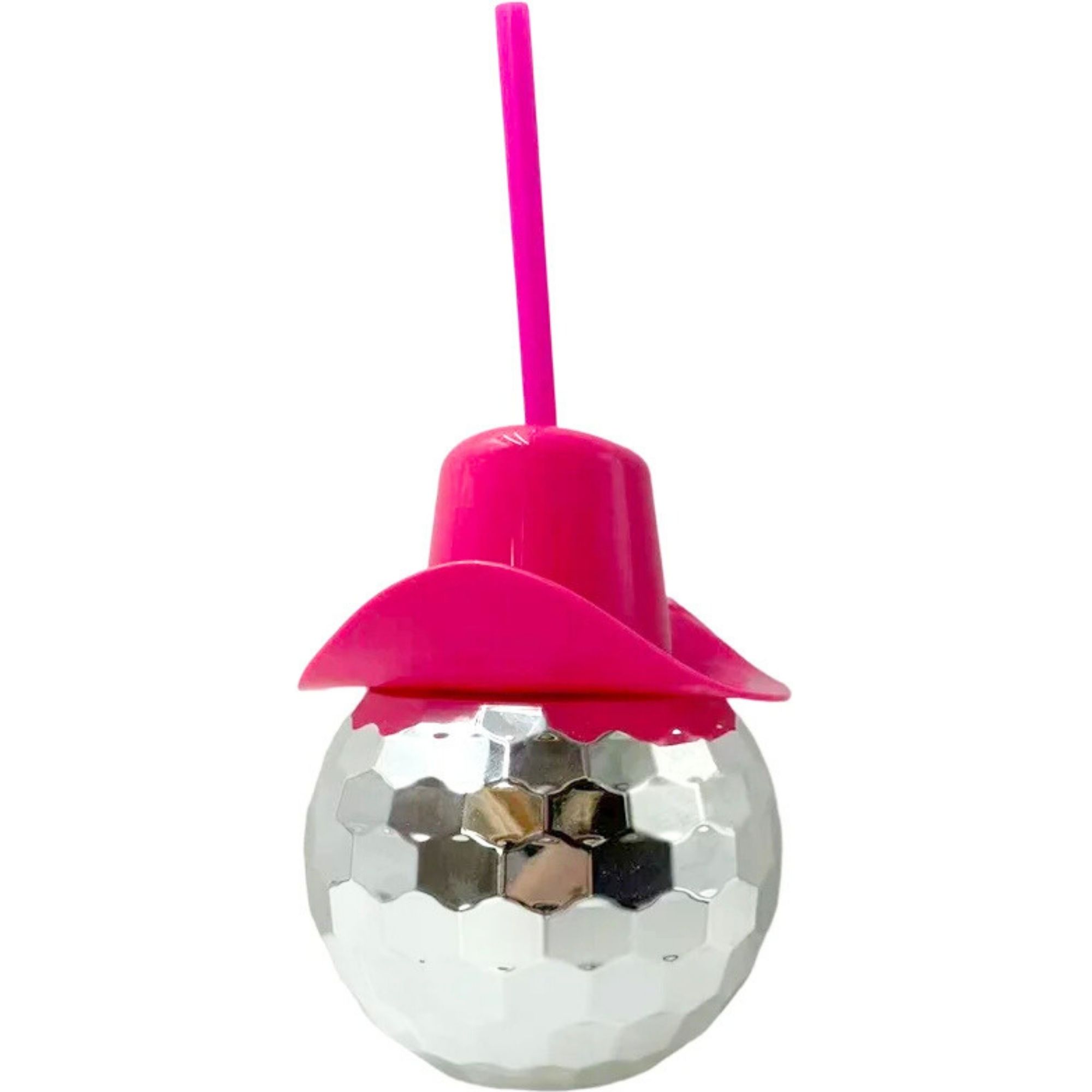 Cowgirl Disco Ball Novelty Cup with Straw