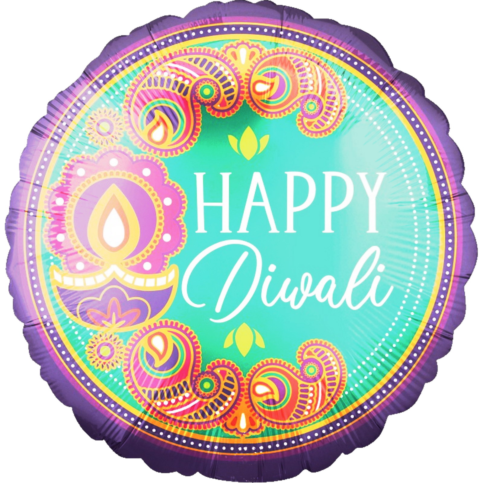 Happy Diwali Rangoli Dream Foil Helium Balloon