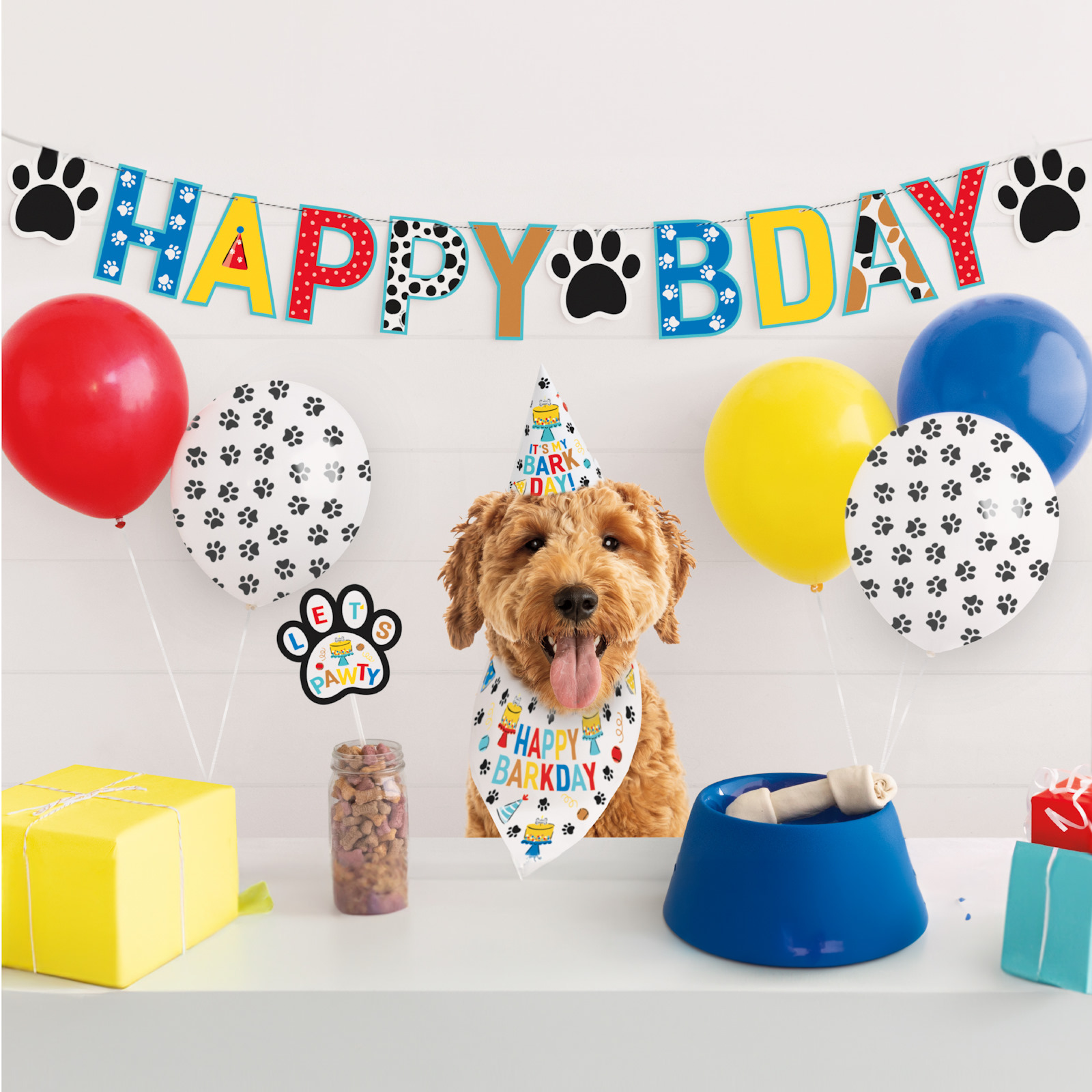 Dog Birthday Party Decorating Kit (9 Pieces) 