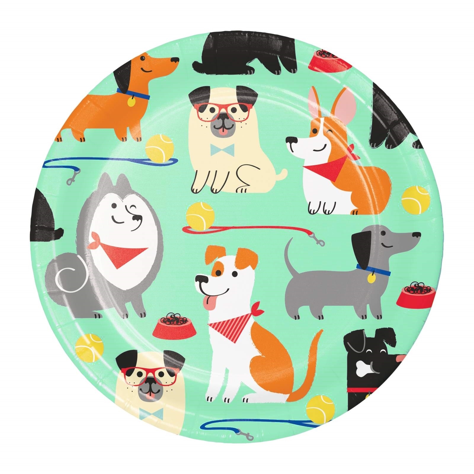 Dog Party Small Paper Plates (Pack of 8)