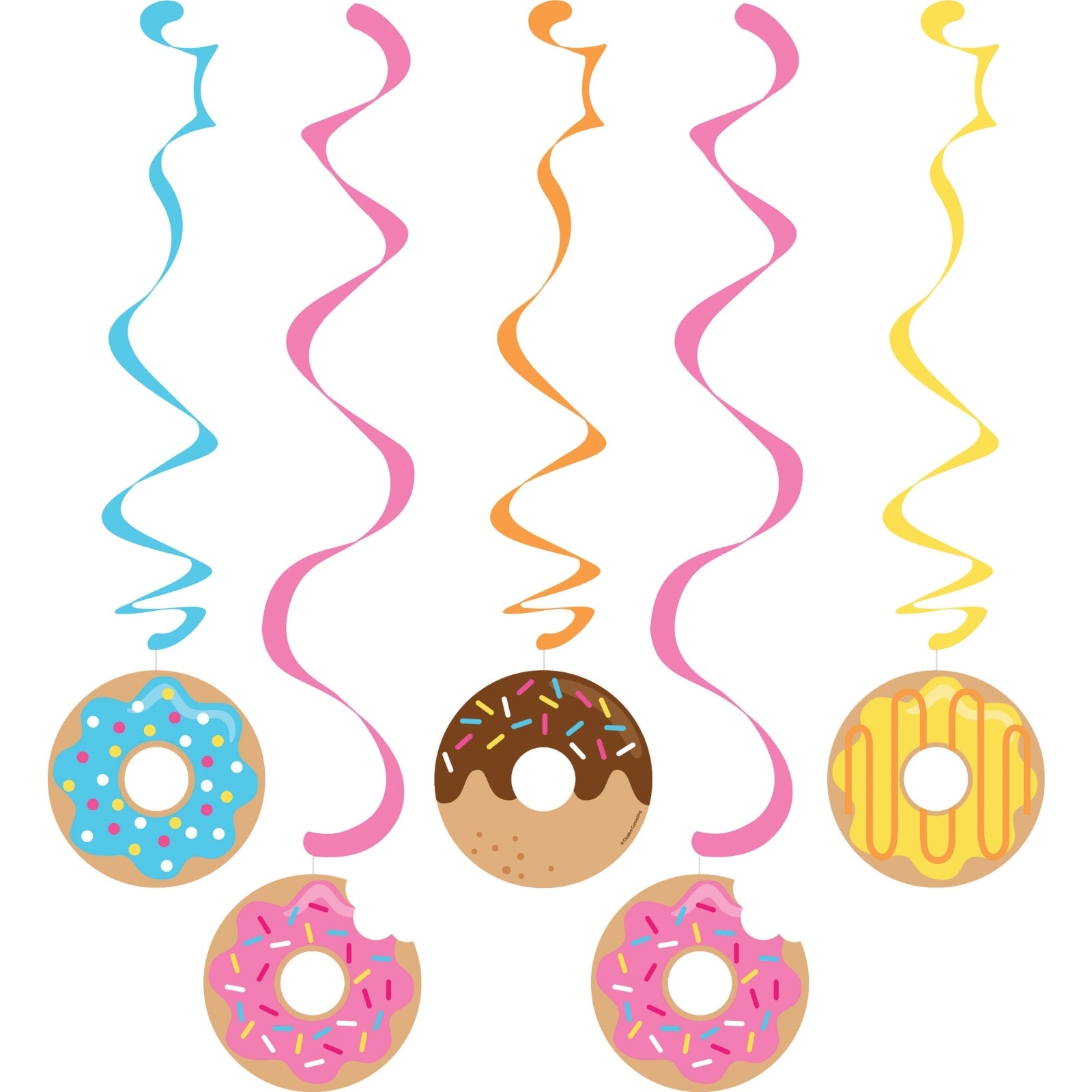 Donut Time Dangling Decorations (Pack of 5)