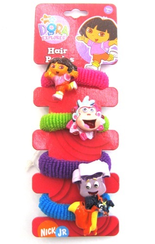 Dora The Explorer Hair Ties (Set of 4)