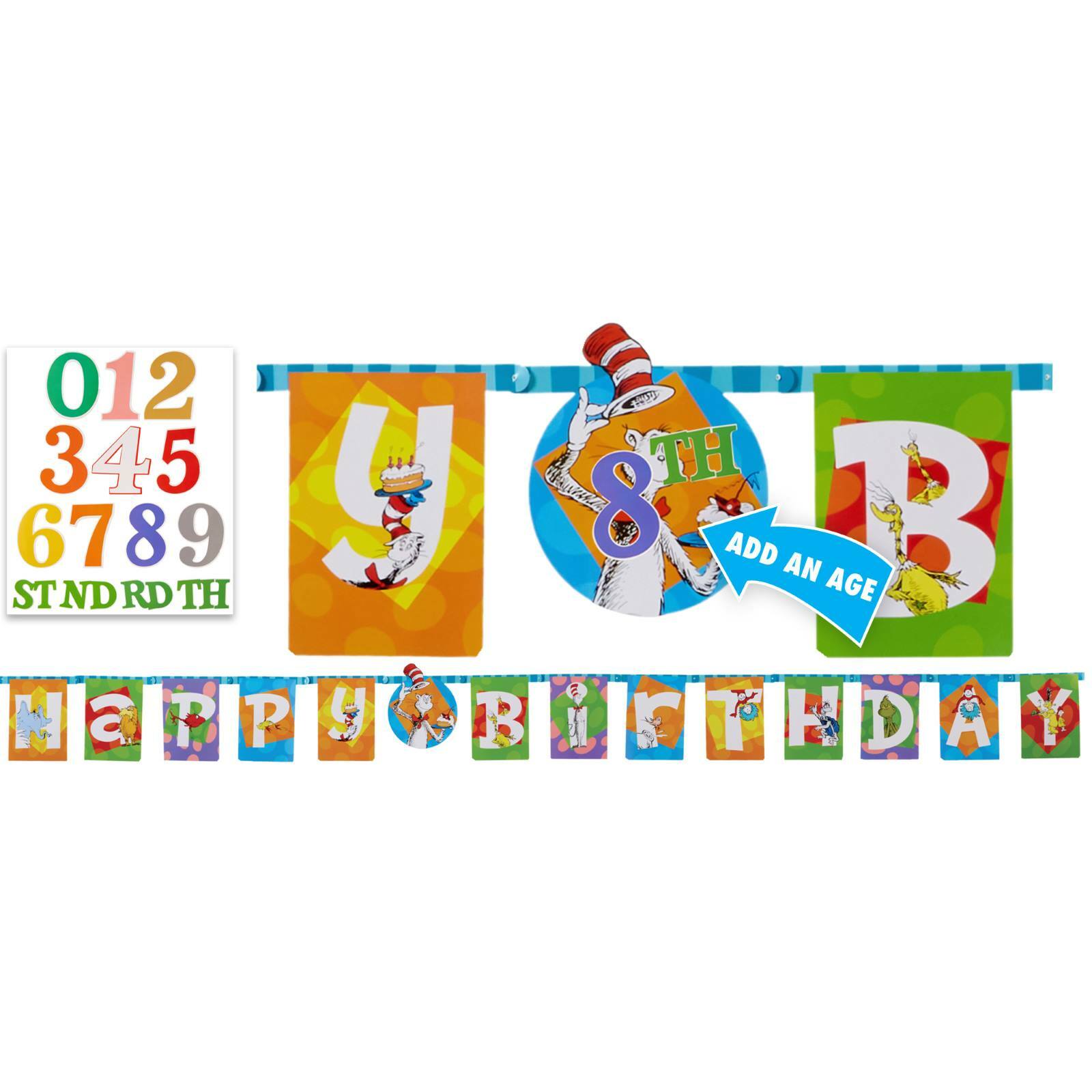 Dr Seuss Add an Age Banner Kit