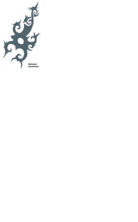 Tribal Borneo Scorpion Tattoo Makeup Accessory