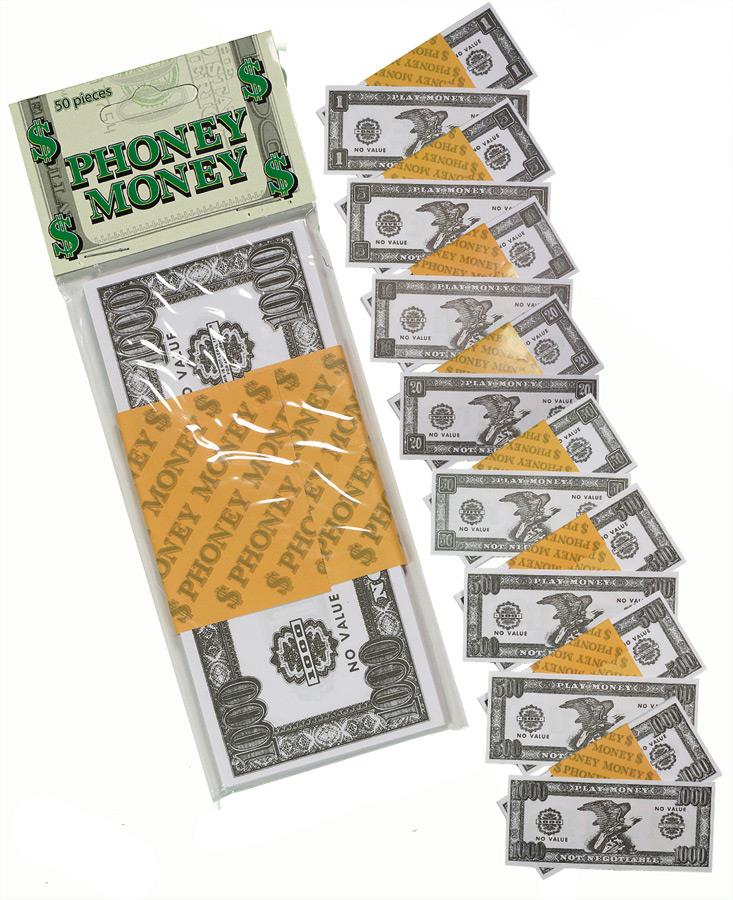 Phoney Money $1000 Costume Accessory Pack of 50