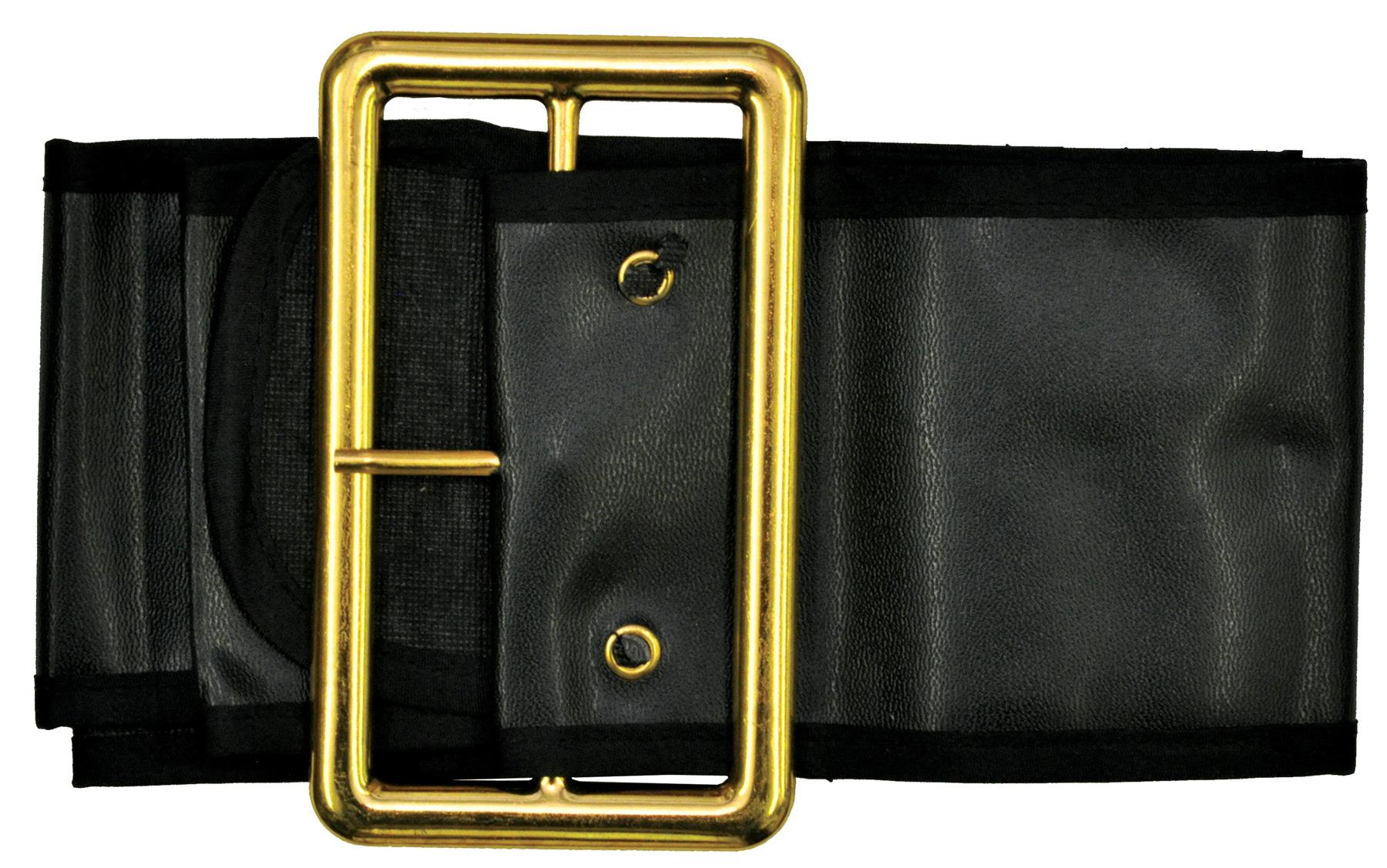 Long Santa Claus Black Belt Adult Costume Accessory