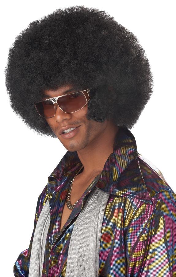 Disco Black Afro Chops Adult Costume Accessory