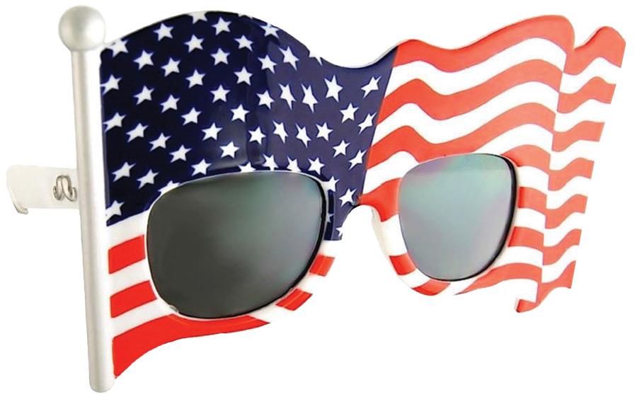 Sunstache USA Flag Adult Sunglasses