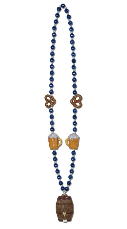 Oktoberfest Beads Keg Medallion Adult Costume Accessory