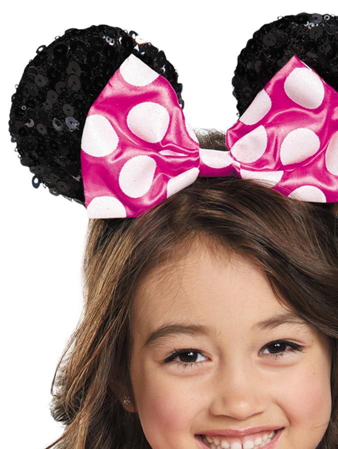 Pink Minnie Mouse Sequin Ears Child Costume Accessory