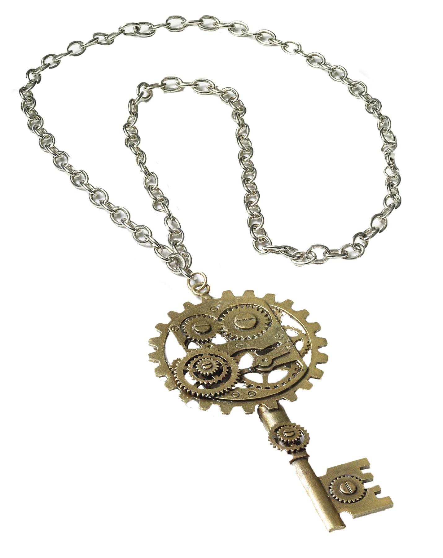 Steampunk Gear Necklace Adult Costume Accessory
