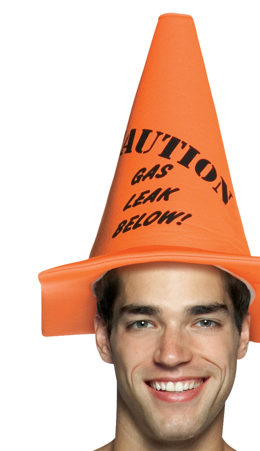 Caution Gas Leak Below Traffic Safety Cone Adult Hat