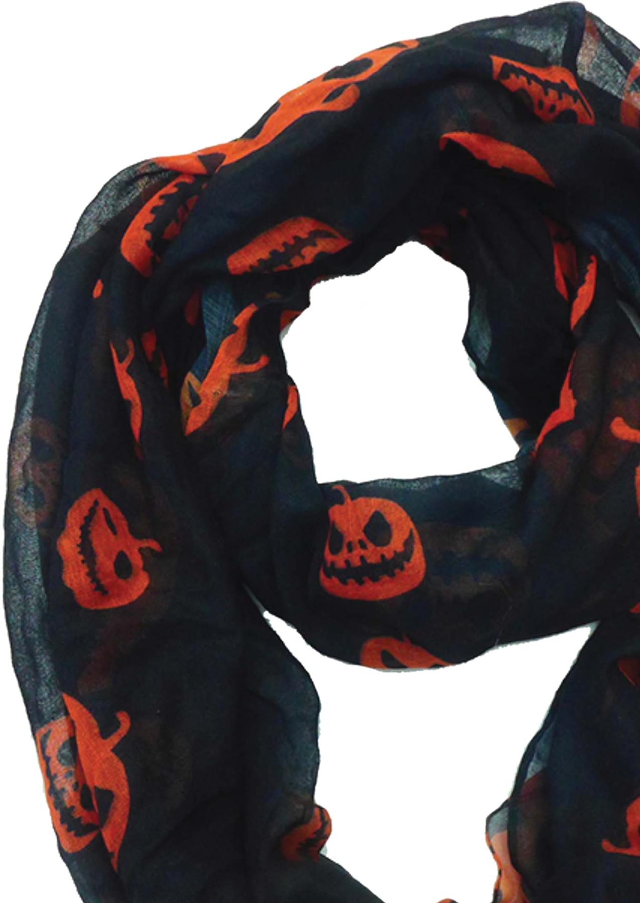 Infinity Scarf Pumpkin Jack-O-Lantern Adult Costume Accessory