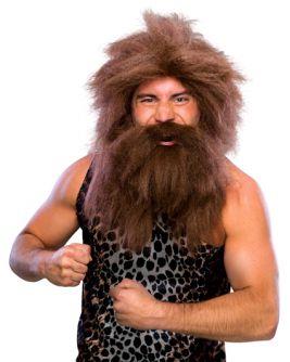 Caveman Beard and Wig Adult Set
