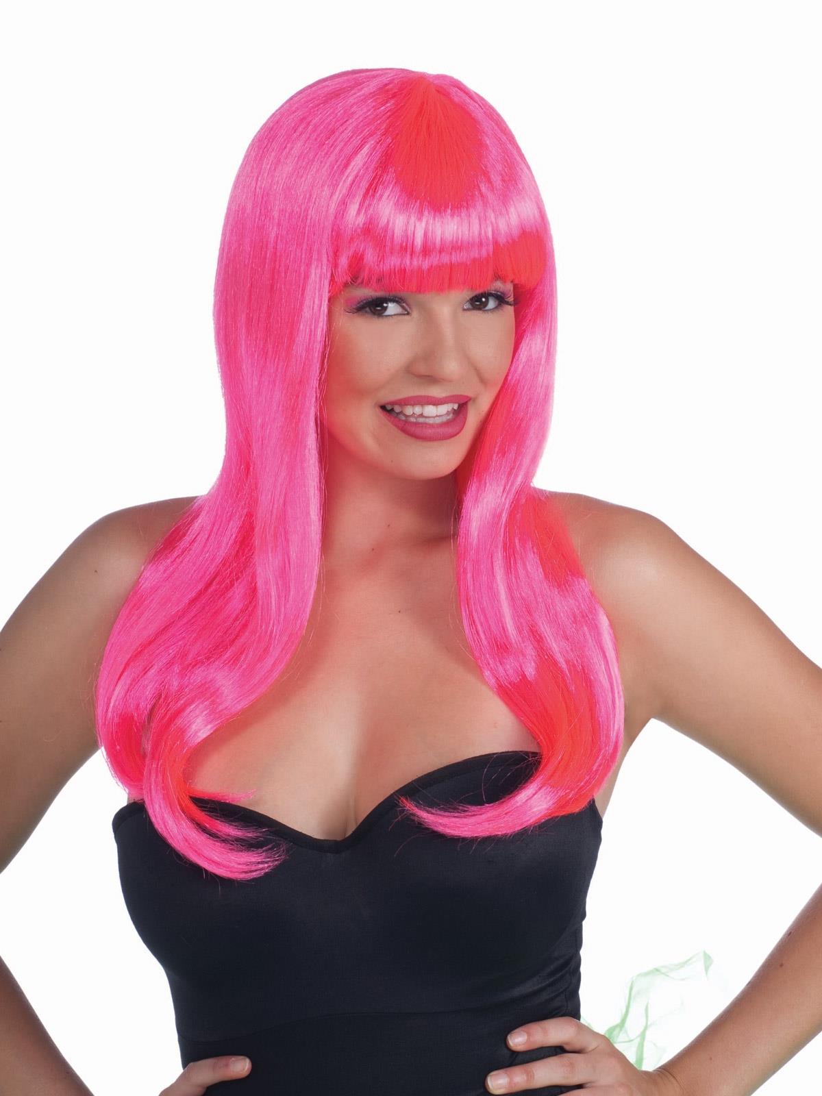 Pink Neon Adult Wig