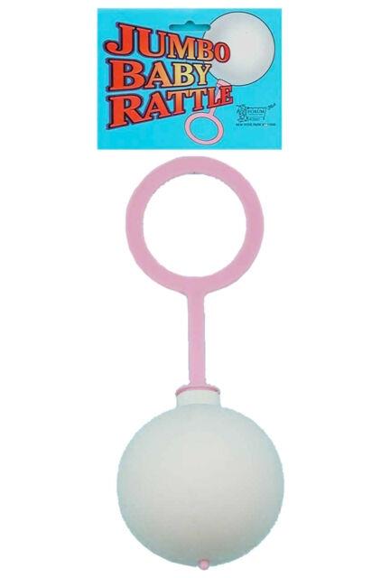 Pink Jumbo Baby Rattle Adult Costume Accessory