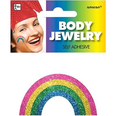 Rainbow Body Jewellery Tattoo Adult Costume Accessory