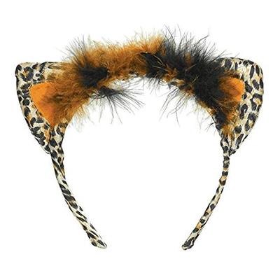 Leopard Cat Ears Headband Adult Costume Accessory