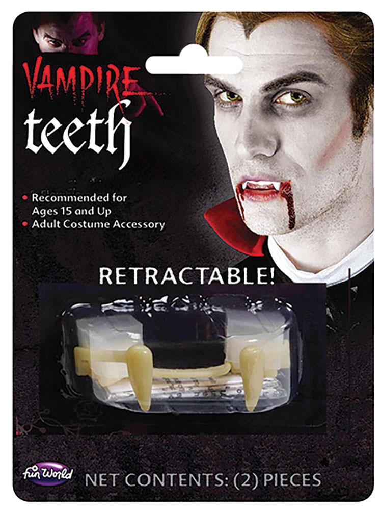 Retractable Vampire Teeth Adult Costume Accessory