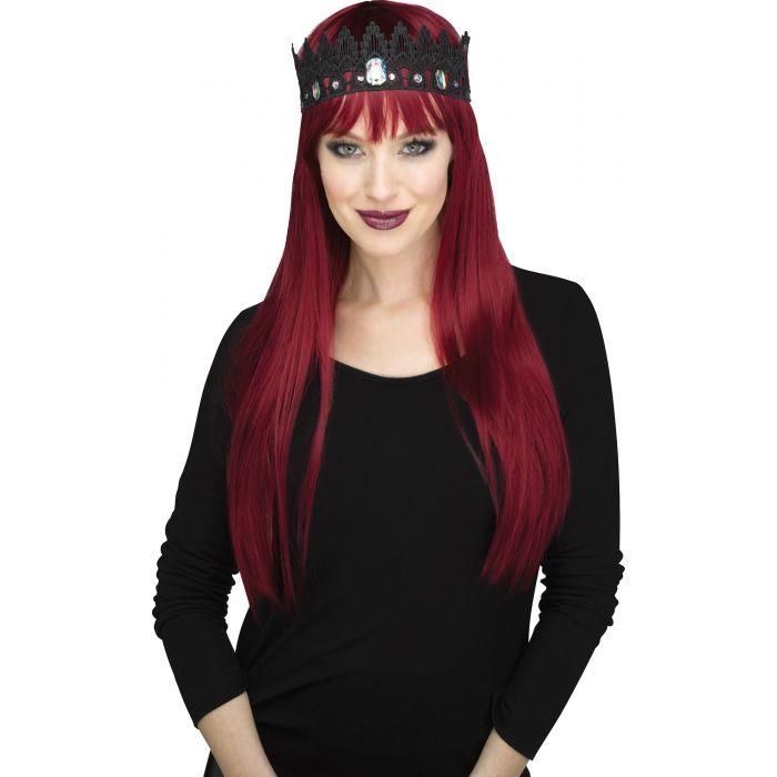 Black Lace Crown Adult Costume Accessory