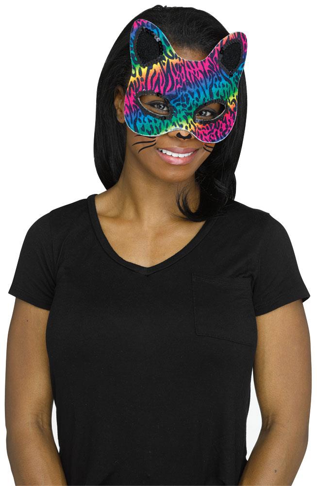 Rainbow Tattoo Cat Adult Mask
