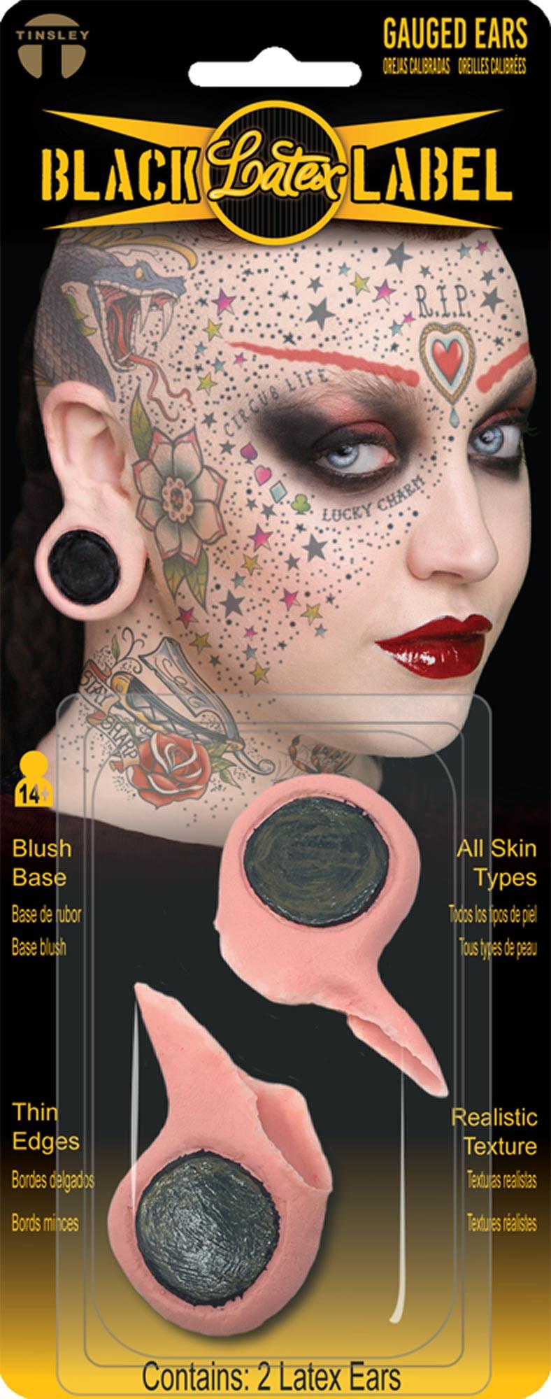 Piercing Gauge Ears Latex Prosthetics Makeup Accessory