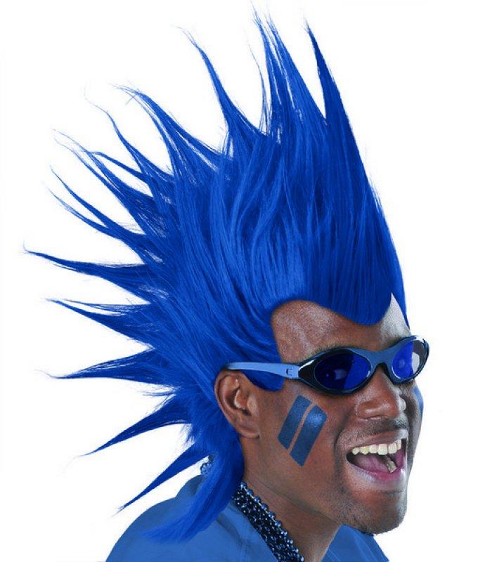 Blue Mohawk Adult Wig