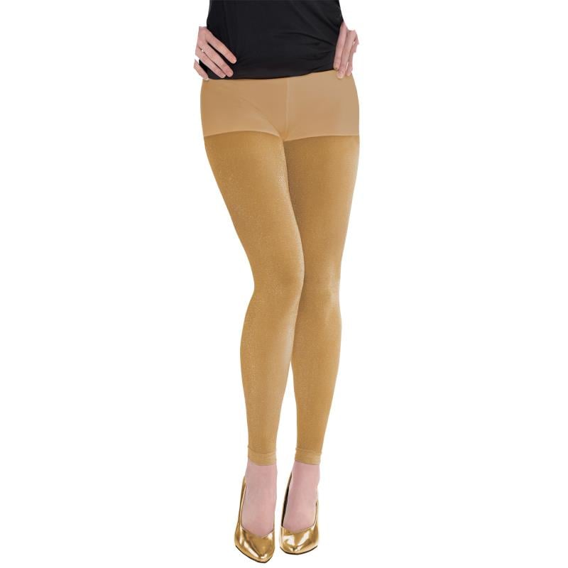 Gold Footless Adult Tights Discount Party Supplies Discount Party Supplies NZ