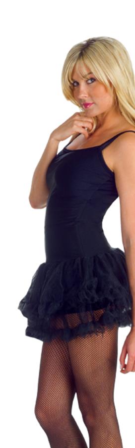 Petticoat Tutu Dress Black Adult Costume