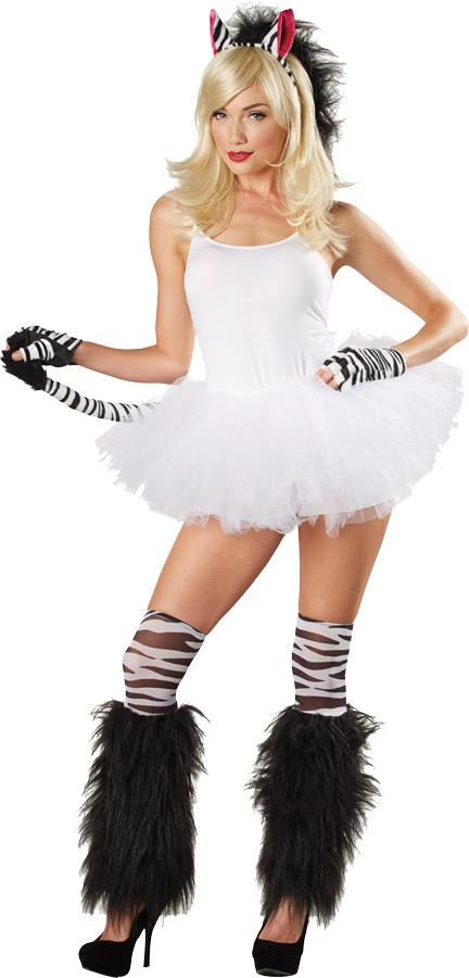 Zebra 4 Piece Adult Costume Kit