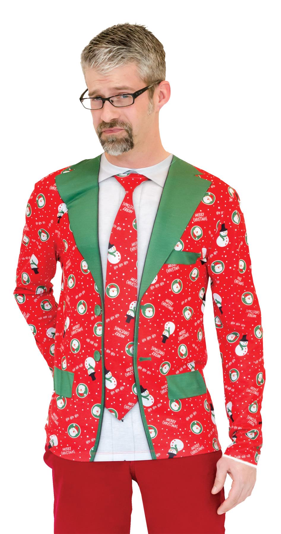 Ugly Christmas Suit Tie Adult Shirt