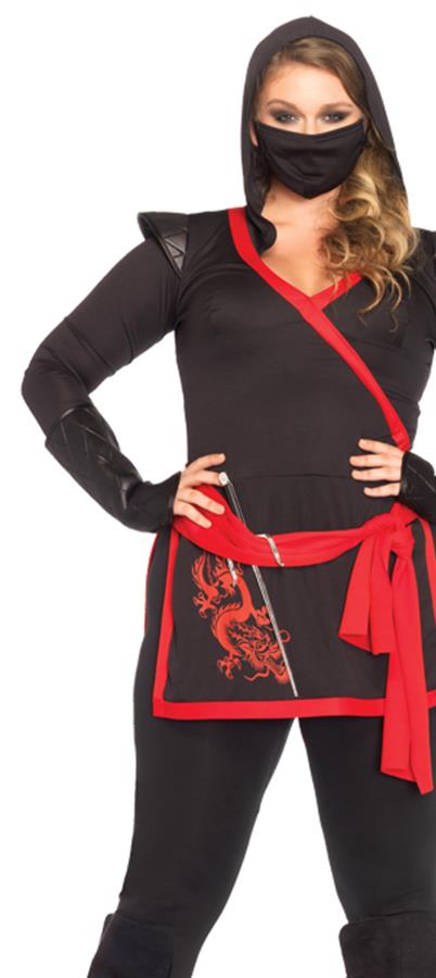 Ninja Assassin Black Adult Plus Costume
