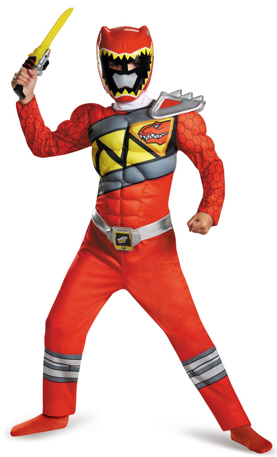 Power Rangers Dino Charge Red Ranger Muscle Child Costume