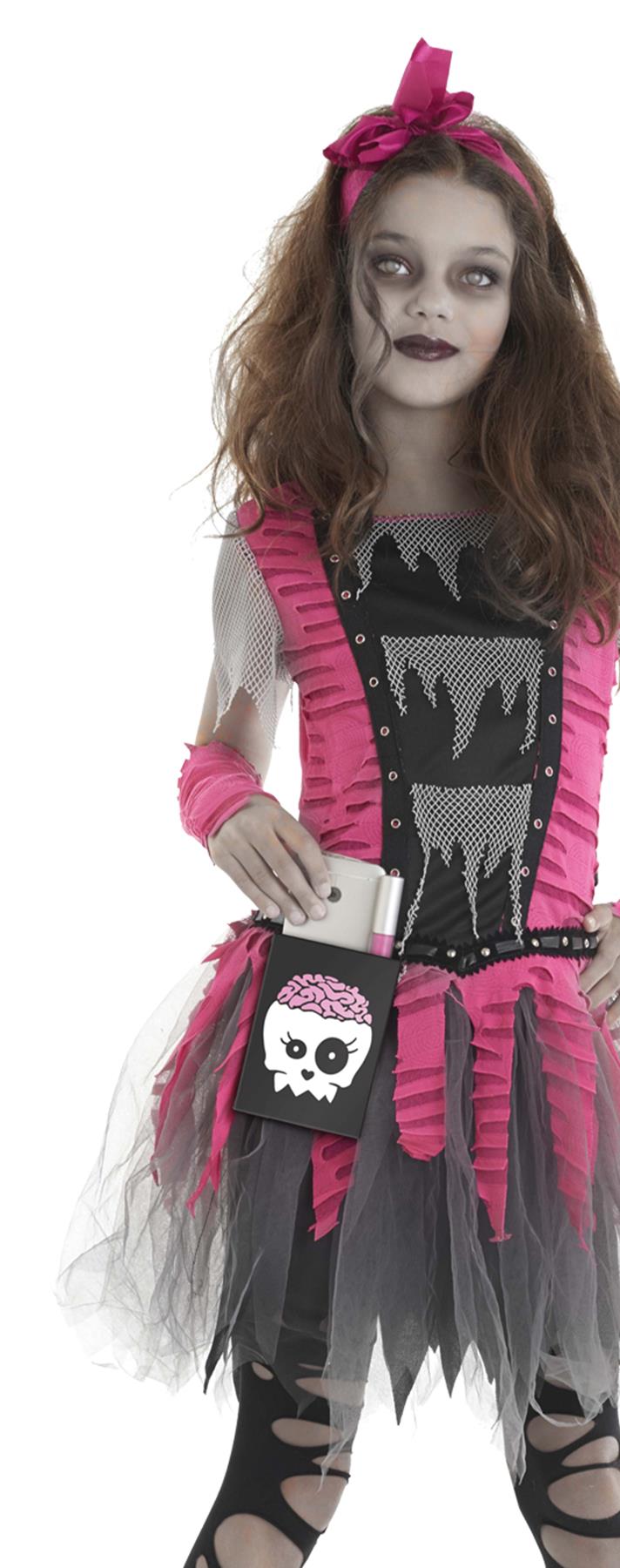 Zombie Girl Child Costume Large