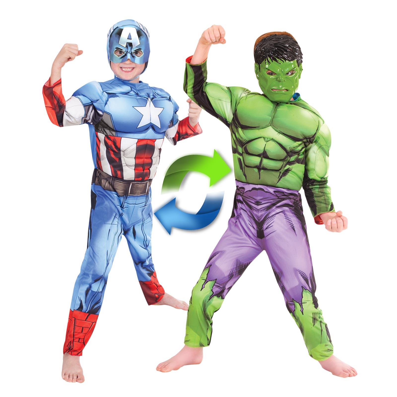 Hulk to Captain America Deluxe Reversible Child Costume