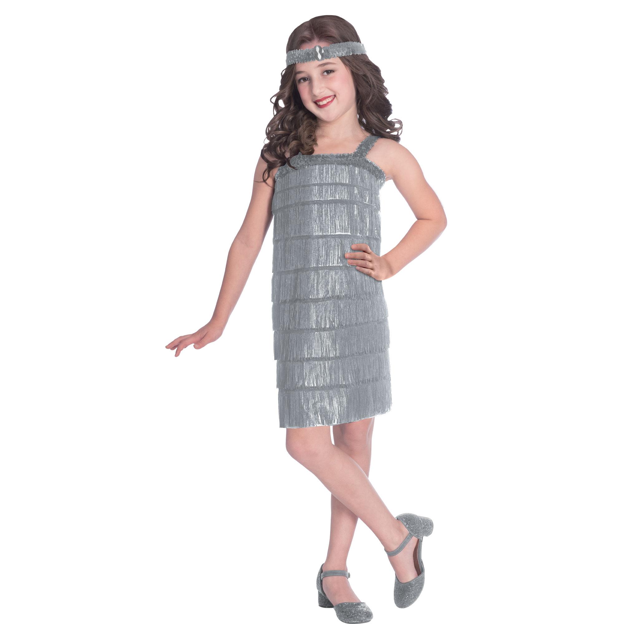 Silver Flapper Child Costume