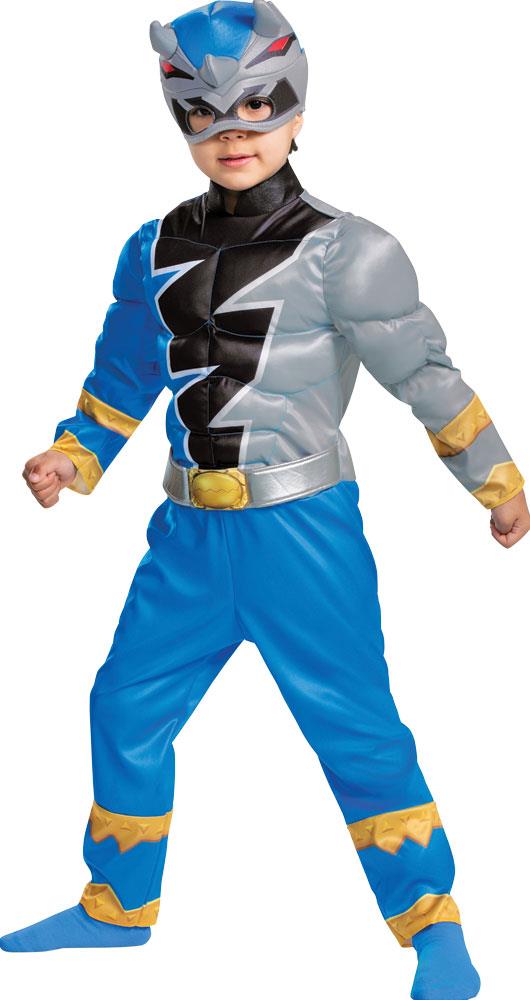 Costume Power Rangers Dino Fury Red Ranger Con Muscoli Per Bambini, Taglia Small (2T)