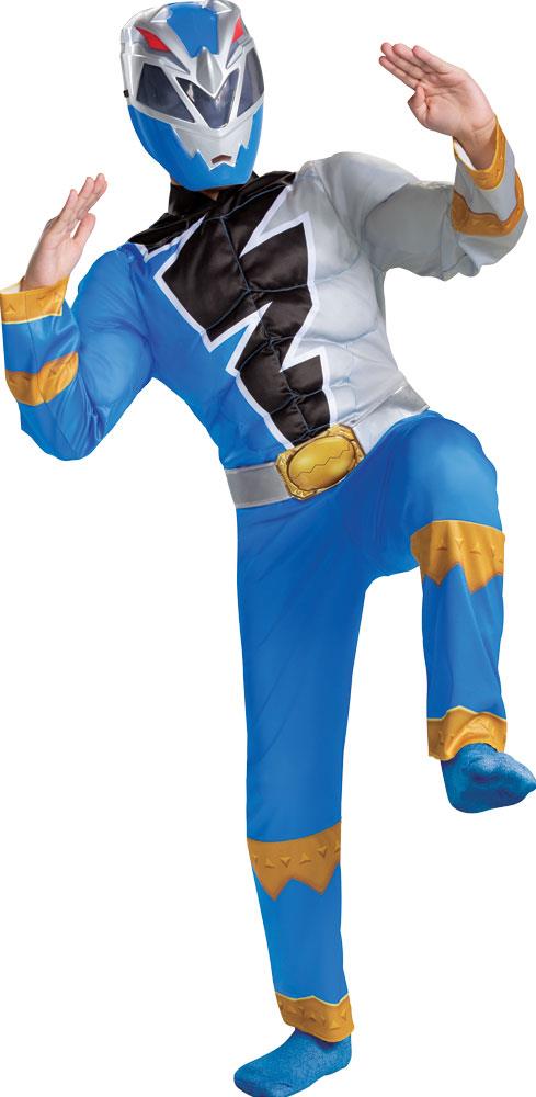 Power Rangers Dino Fury Blue Ranger Classic Muscle Child Costume