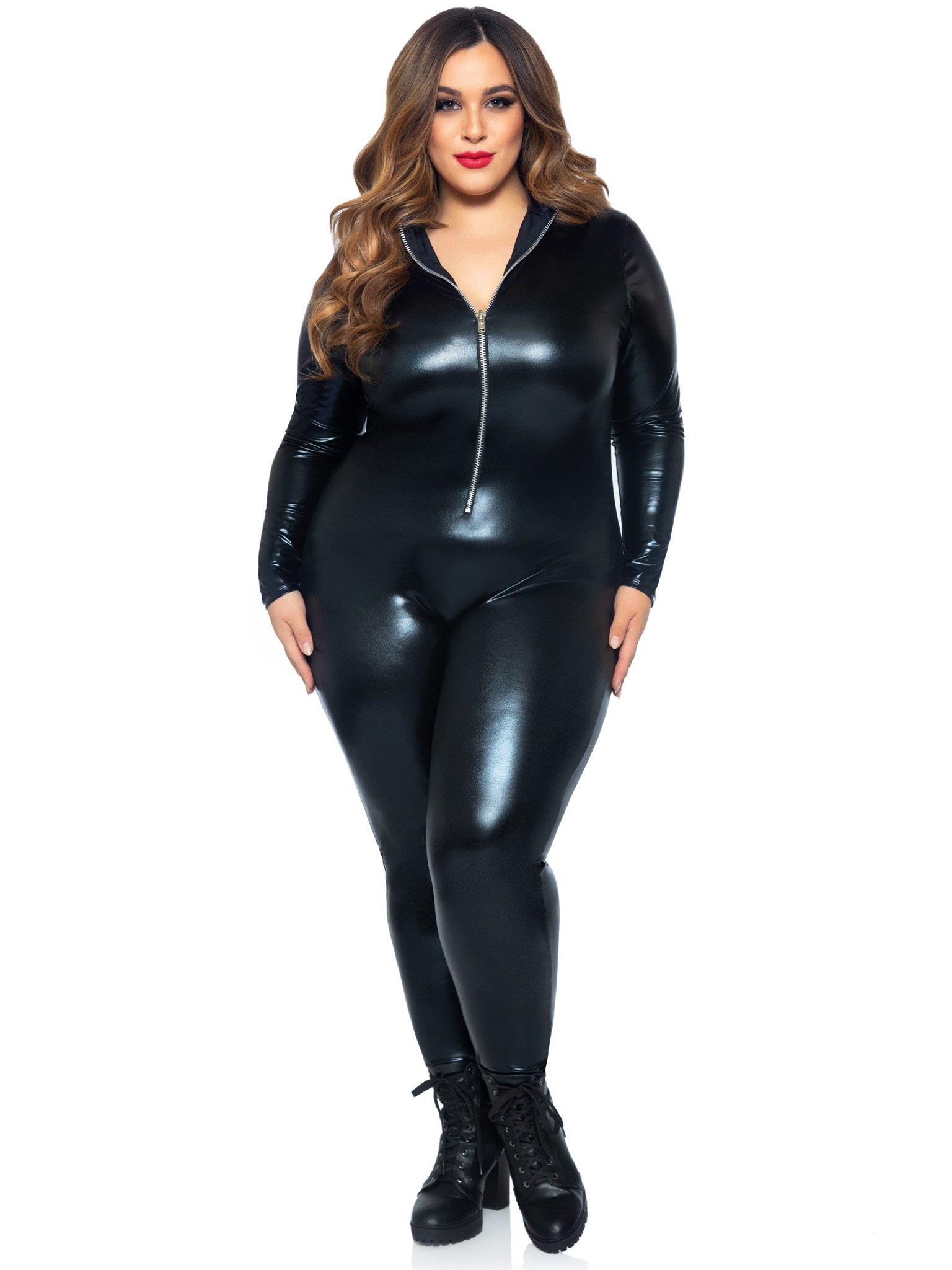 Black Catsuit Adult Plus Costume