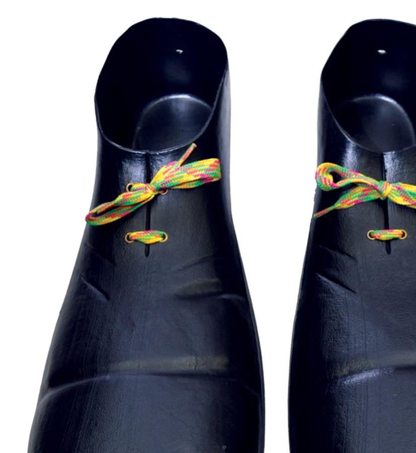 Black Plastic Clown Adult Shoes