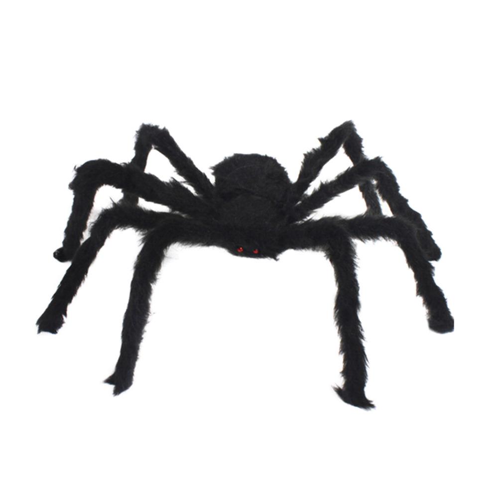 30in Black Hairy Spider Halloween Prop