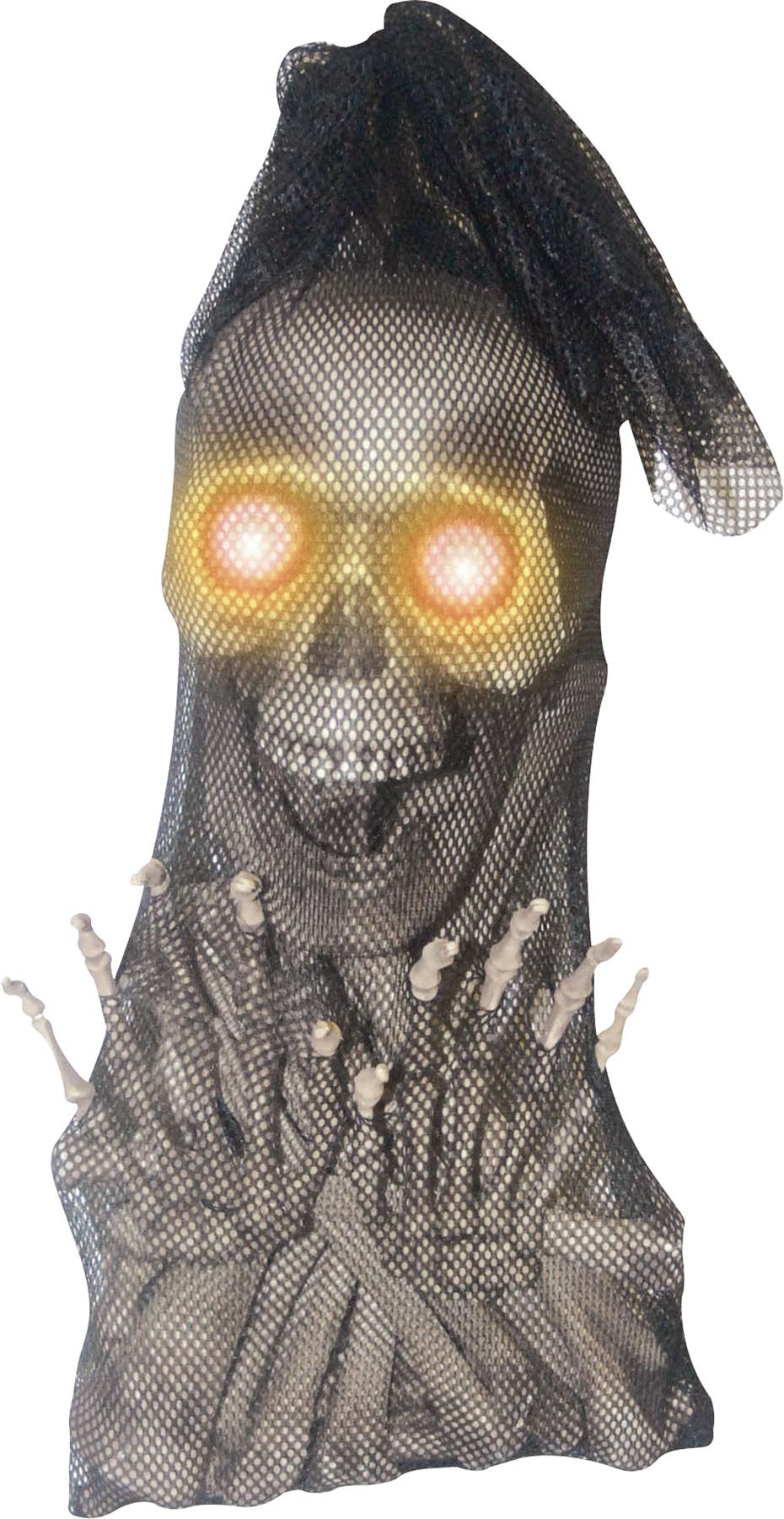 Bag of Bones With Light-Up Moaning Skull Animated Prop