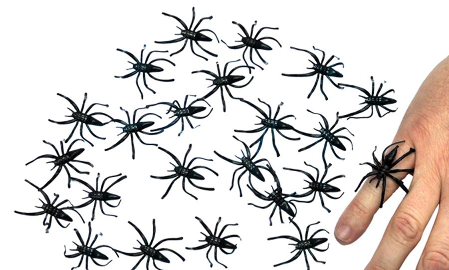 Spider Ring Halloween Props Pack of 144