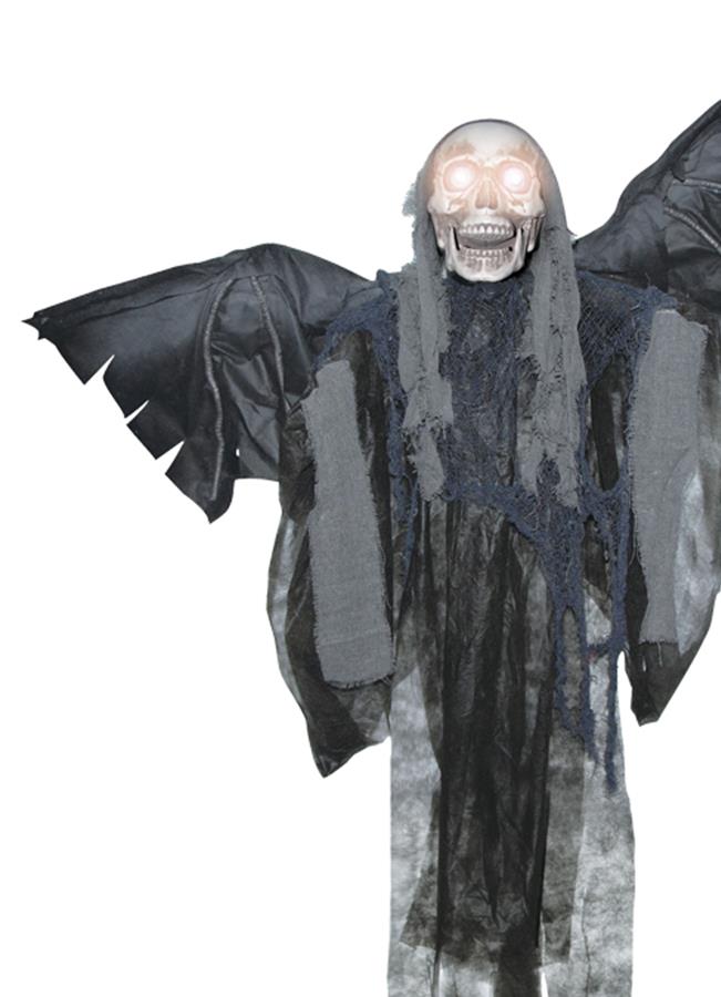 Hanging Talking Winged Reaper Halloween Prop