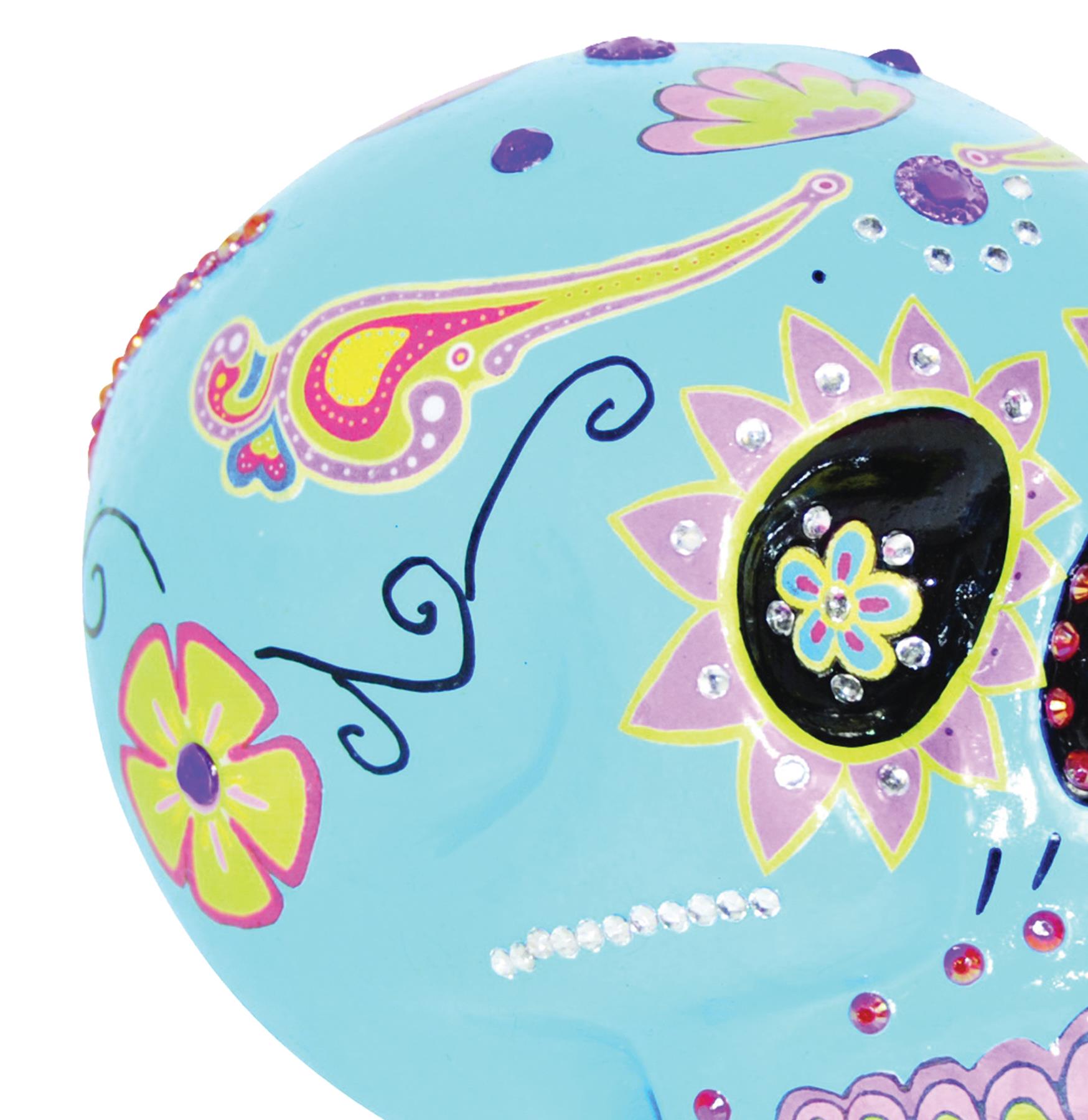 Blue Sugar Skull Halloween Day of the Dead Prop