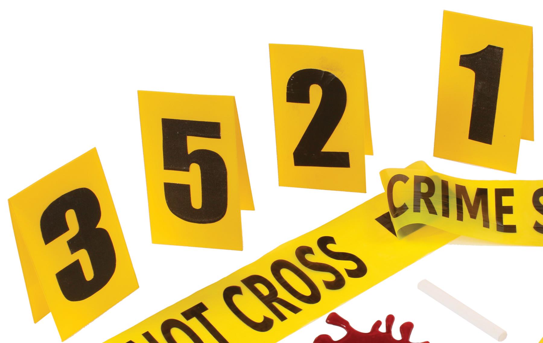 Crime Scene Kit With Blood Splat Props