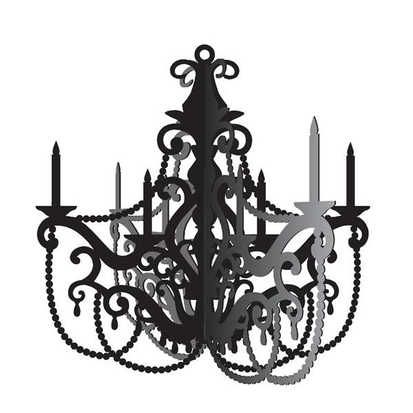 Party in Paris Hanging Cardboard Chandelier