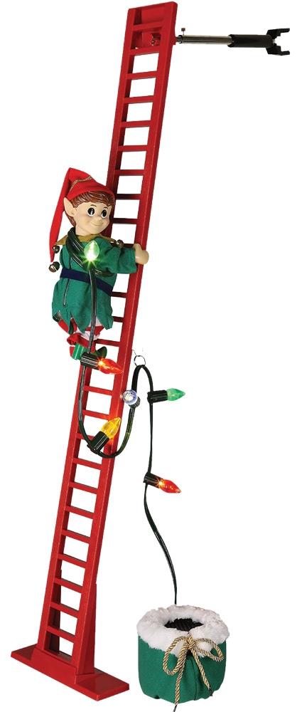 Climbing Elf Animated Christmas Prop