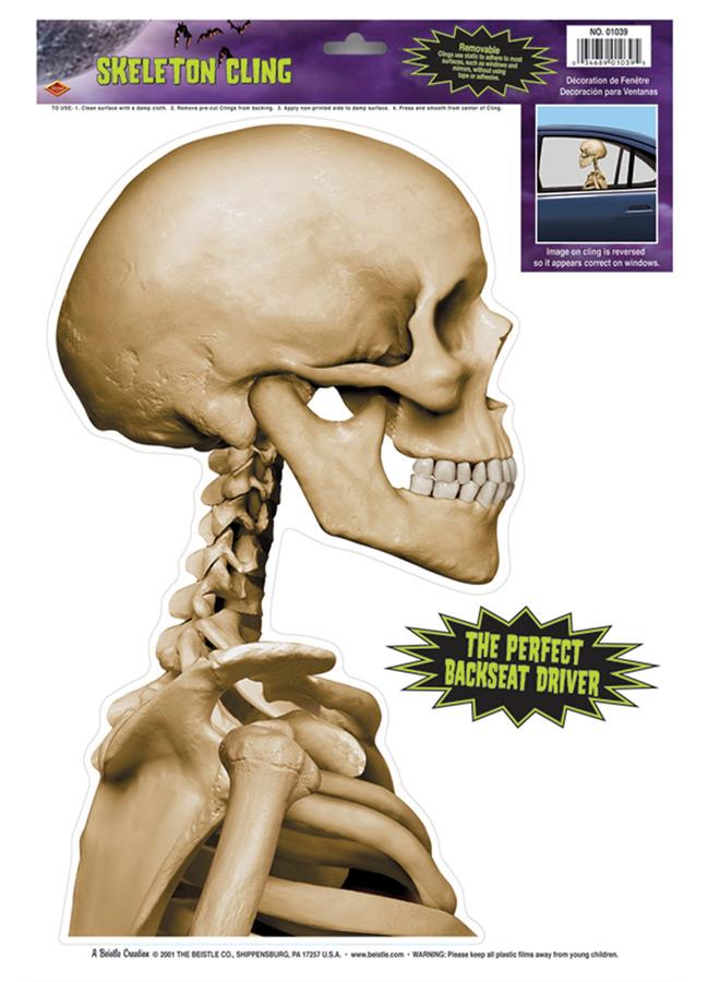 Skeleton Car Cling Halloween Decoration