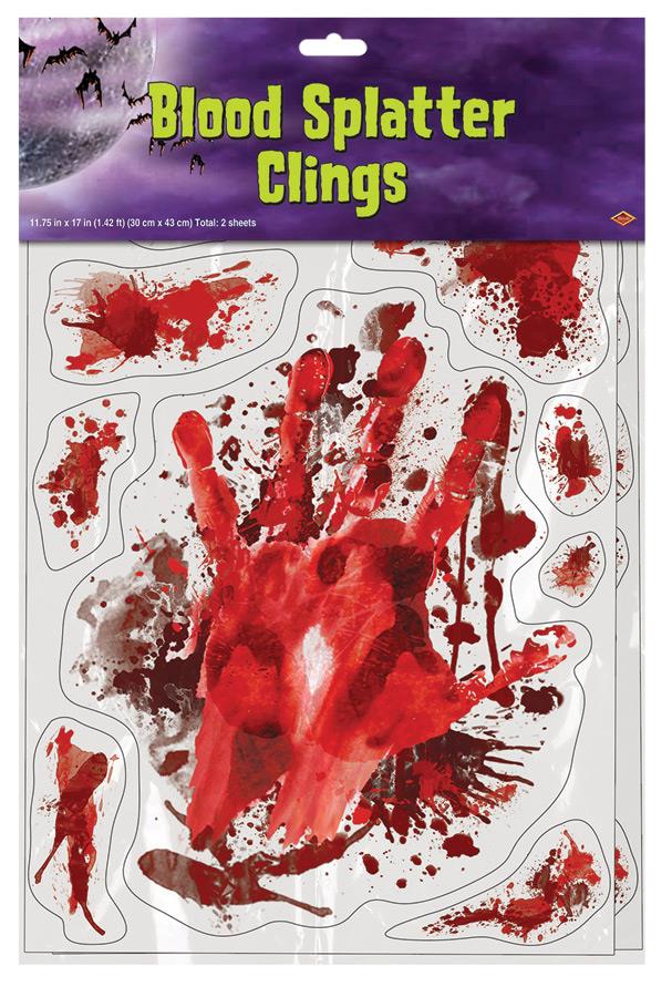 Blood Splatter Clings Halloween Decoration